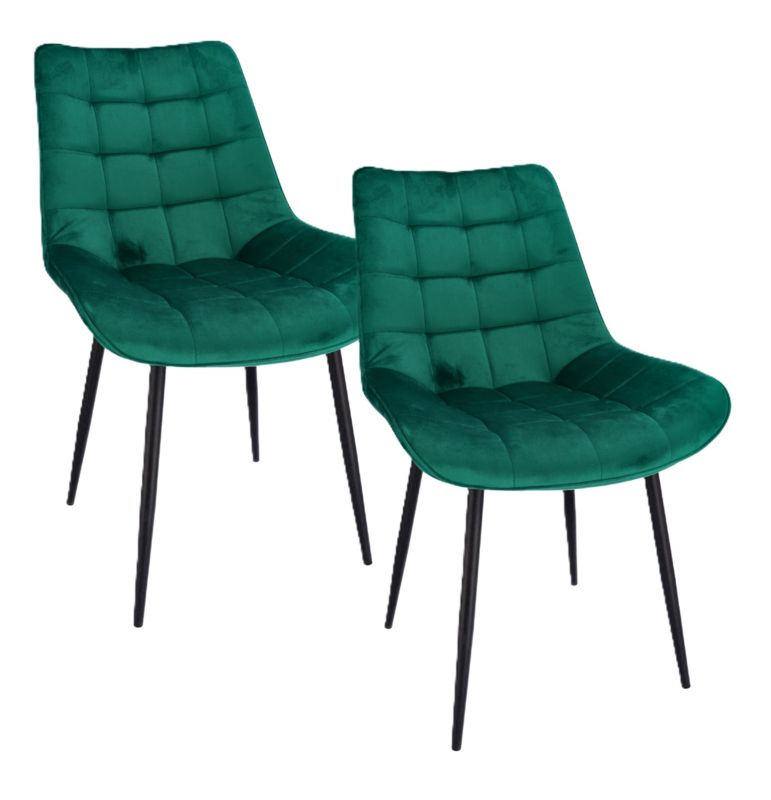Krzesło Jumi MISTY nowoczesne kolor zielony 2szt