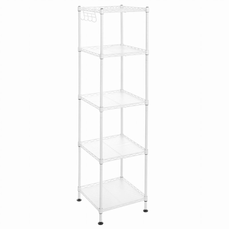 Regał łazienkowy Songmics 30 x 30 x 123,5 cm biały 1 szt.