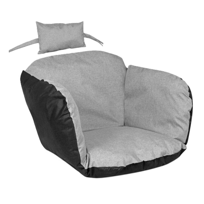 Poduszka ogrodowa Aio Factory wodoodporna bocianie gniazdo na krzesło wiszące szara 112x113 cm 1szt