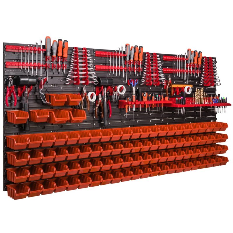 Tablica narzędziowa botle 172 x 78 cm ścianka warsztat 94 kuwet garaż uchwyty haki 1 szt.