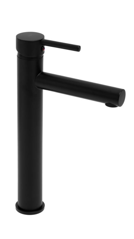 Bateria umywalkowa HOST - Yoka stojąca czarna bateria łazienkowa wysoka z długą wylewką - 1 szt.