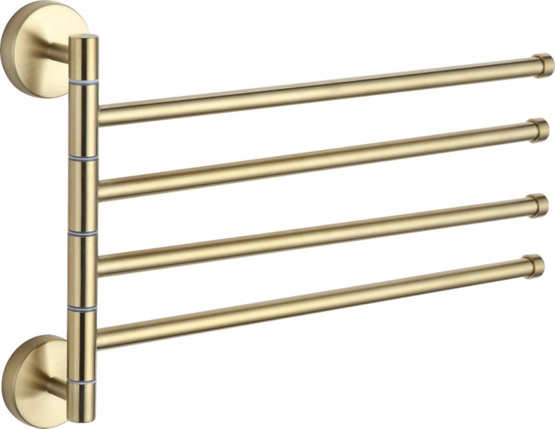 Wieszak na ręczniki z ruchomymi ramionami Mexen Inny złoty 34x19 cm 4 szt.