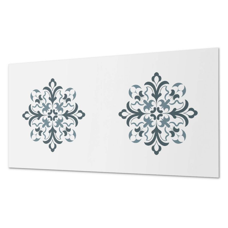 Ścienny Panel PCV Samoprzylepny ArtPrintCave 100x50 cm Kwiatowy wzór w symetrii 1 szt.