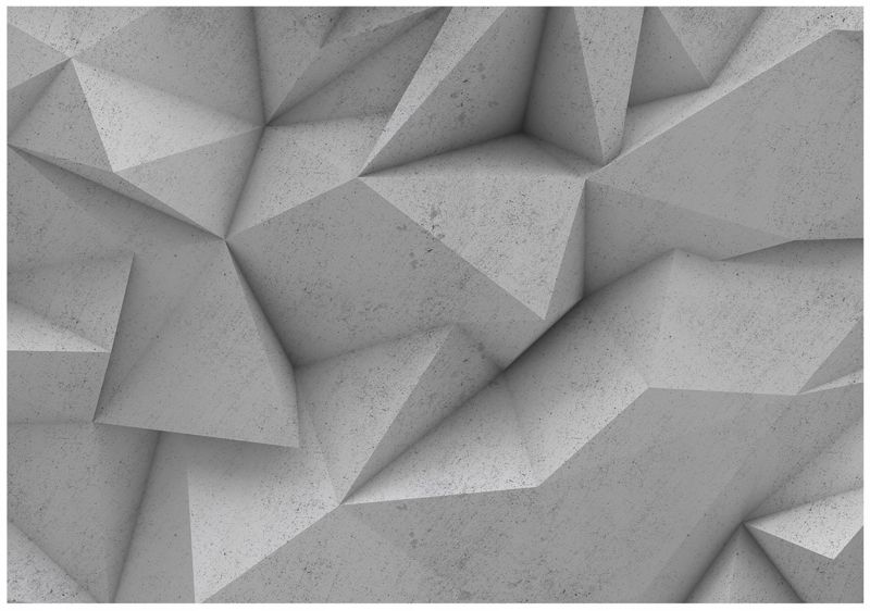 Fototapeta WALLARENA Do Sypialni Salonu Winylowa 3D Beton Abstrakcja Szary 368x254 cm 16373W8 1 szt.