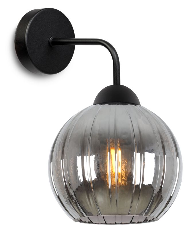Lampa ścienna kinkiet Light Home LH Costa kula 1x E27 60W czarny/grafitowy 1szt.