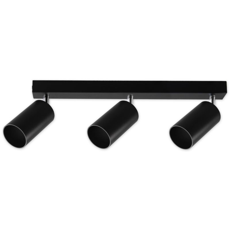 Kinkiet sufitowy GU10 LED MasterLED Bardo IP20 ruchomy potrójny czarny-chrom lampa 1 szt.