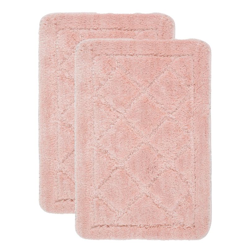 Zestaw 2szt Dywanik łazienkowy Soft 40x60 cm antyposlizgowy różowy
