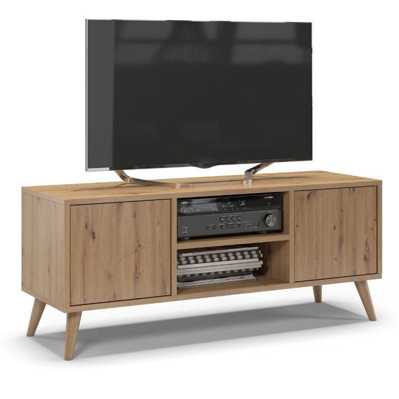 Szafka pod telewizor TYLETEGOTU na nóżkach SKAND dąb 1 szt