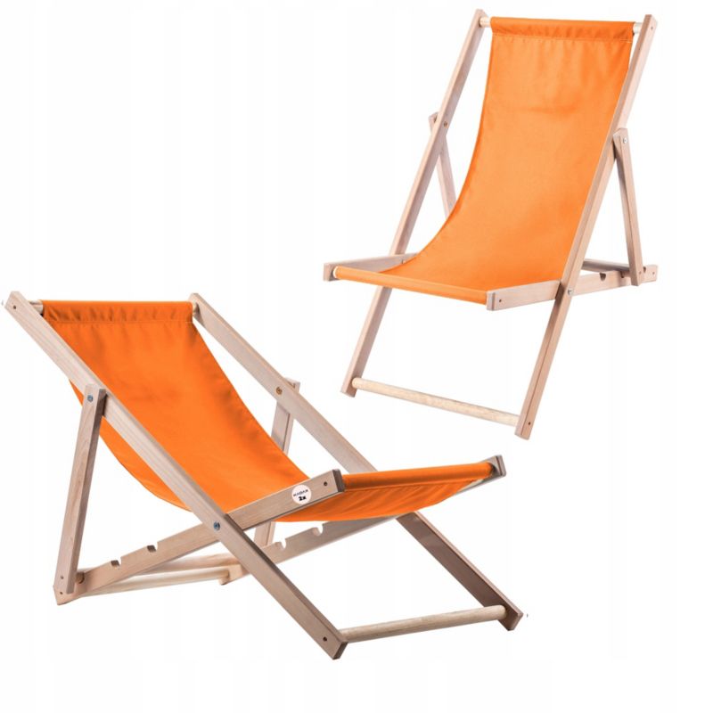Leżak KADAX Ogrodowy Plażowy Drewniany Leżaki 2szt