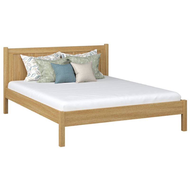 Dębowe łóżko N-WOOD podwójne N02 dąb naturalny 160x200 1szt.