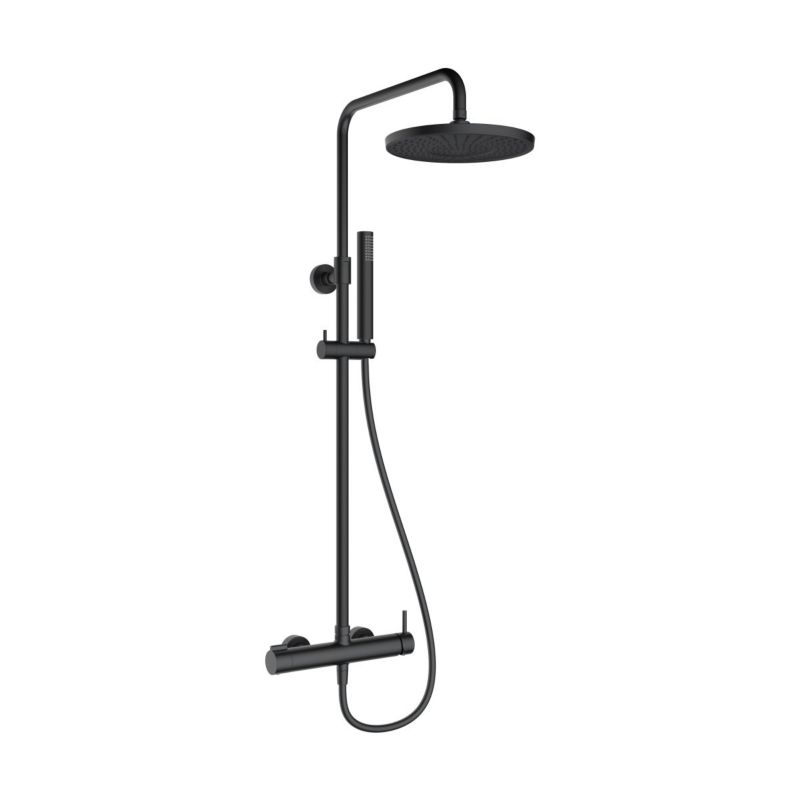 Zestaw prysznicowy Oltens Molle czarny mat mosiądz z deszczownicą 1 szt.