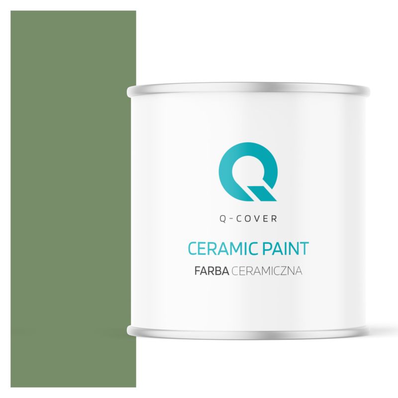 Farba Ceramiczna Do Ścian i Sufitów Q-Cover Zielony ciemny H2123 Głęboki Mat 2L