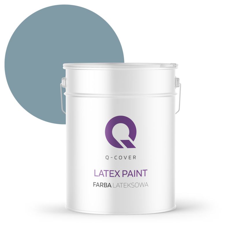 Farba Lateksowa Do Ścian i Sufitów Q-Cover Szary platynowy ciemny H0730 Głęboki Mat 10L