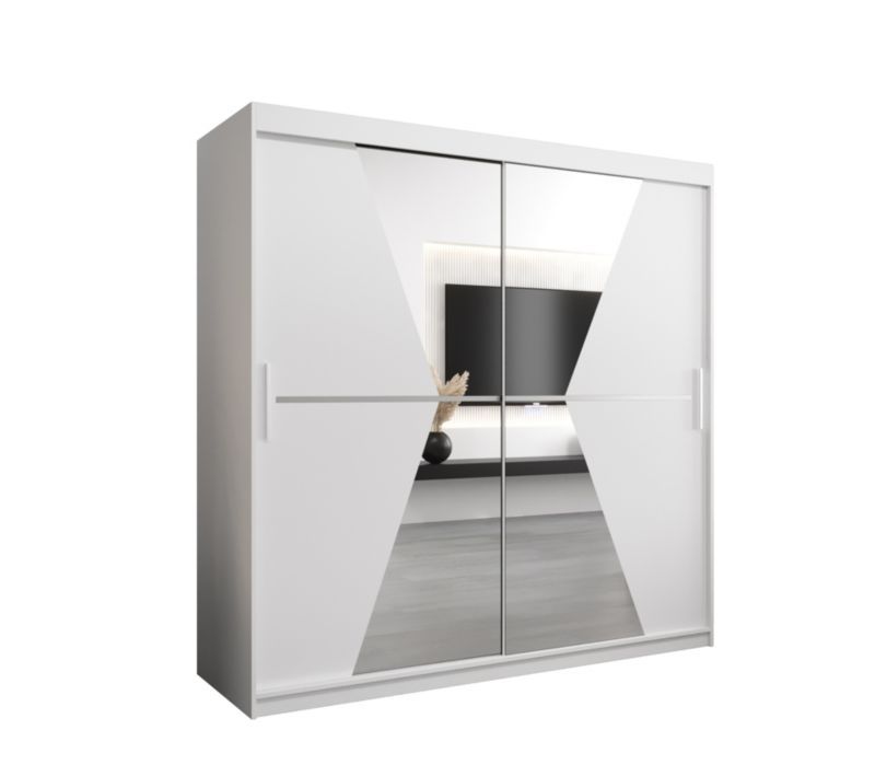 Szafa przesuwna Garderoba Abiks MAROKO 200 biały/biały 1 szt.