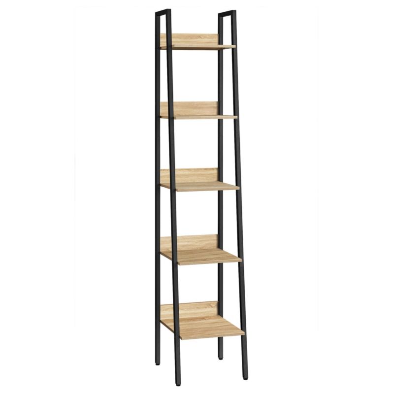 Regał na książki Songmics 170cm dąb sonoma drabinkowy do salonu sypialni 1 szt.