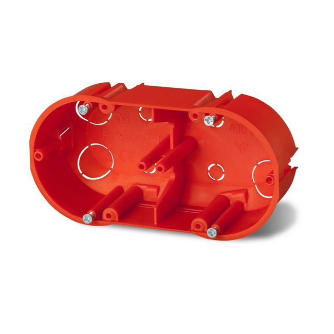Puszka podtynkowa do ścian karton - gips Elektro-Plast PK 2 x 60