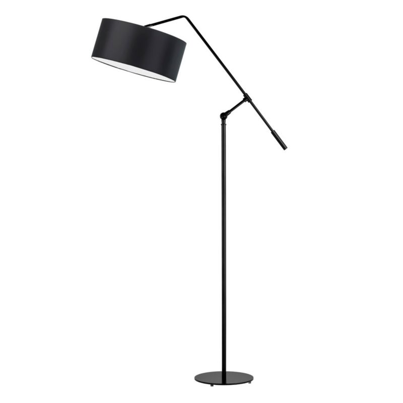 Lampa stojąca Volta Light Factory podłogowa przegubowa regulowana z abażurem czarny walec AVADO 1szt.