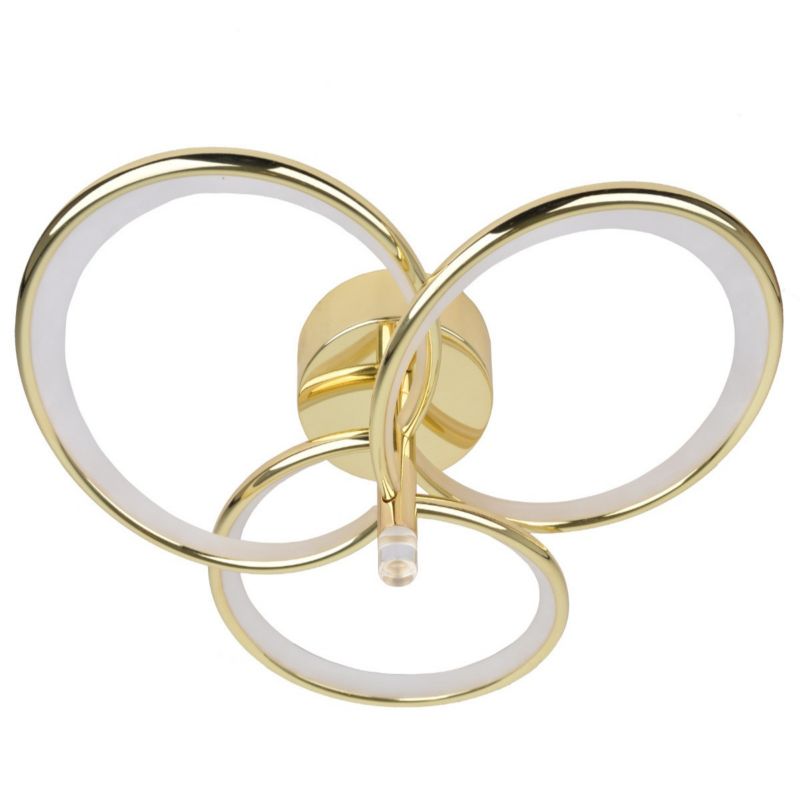 Lampa sufitowa trzy pierścienie Light Prestige AZINA złoto-biała LED 30W biały zmienny 3000-4000-6000K 2000lm IP20 - 1 szt.