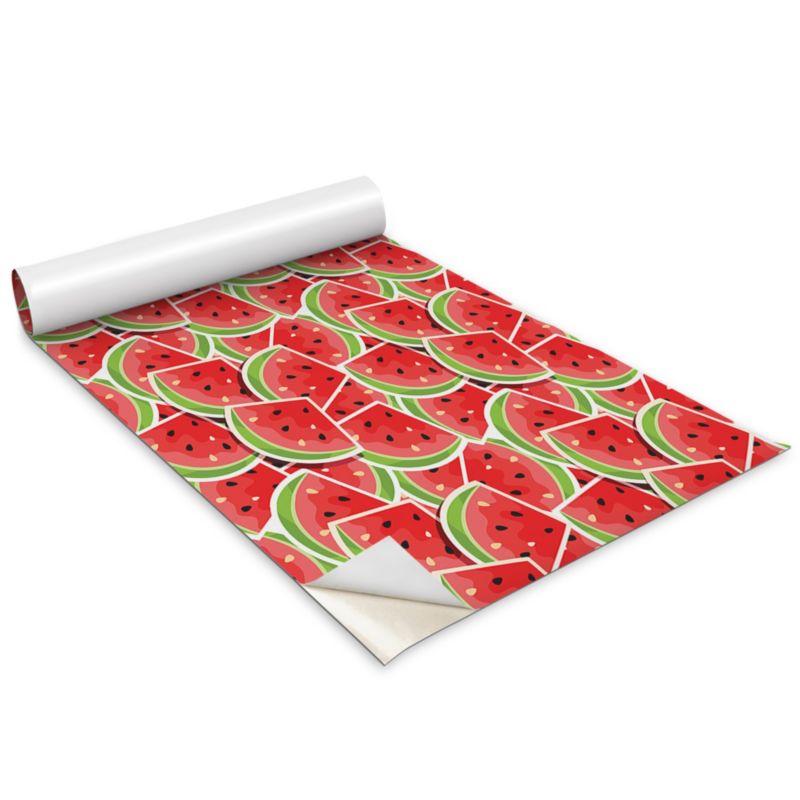 Folia Samoprzylepna Do Mebli Wallfluent 100x50 cm Kawałki arbuza Matowa Okleina Dekoracyjna 1 rol.