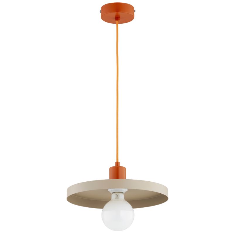 Lampa wisząca płaski talerz Alfa LITO beżowa 1xE27x15W IP20 wym:80x30x30cm - 1 szt.