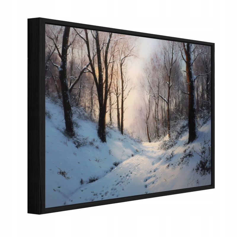 Obraz W Ramie WALLARENA Do Sypialni Salonu Na Płótnie Las Natura Drzewa Brązowy 60x40 cm PPR16333O4 1 szt.