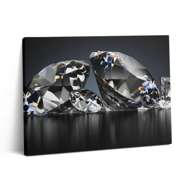 Obraz na płótnie Wallfluent 80x60 cm Lśniące diamenty brylanty 1 szt.