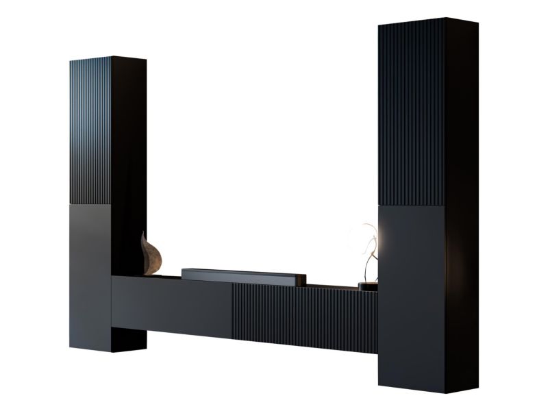 Meblościanka MIRJAN 24 Capital II czarny 1 kpl.