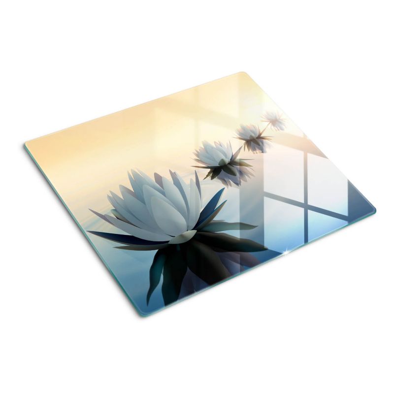 Deska szklana Tulup Kwiaty lotosu 60x52 cm 1 szt.