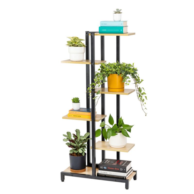 Kwietnik Songmics stojący metalowy czarny stojak na kwiaty 1szt