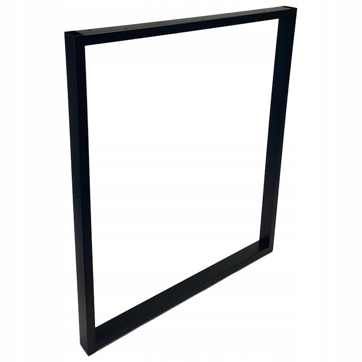 Nogi metalowe do stołu Loft Industrial czarne 60x72 cm Profil 4x2 cm 1 szt DREWik