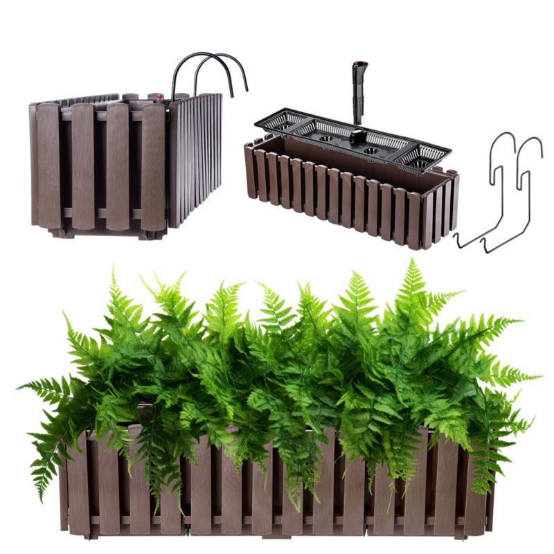 Skrzynka Balkonowa KADAX 58cm + 2 Uchwyty Brązowa 1 szt.