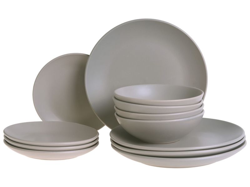 Zastawa stołowa 18-częściowa Vivani Kamionka Szary 1 kpl