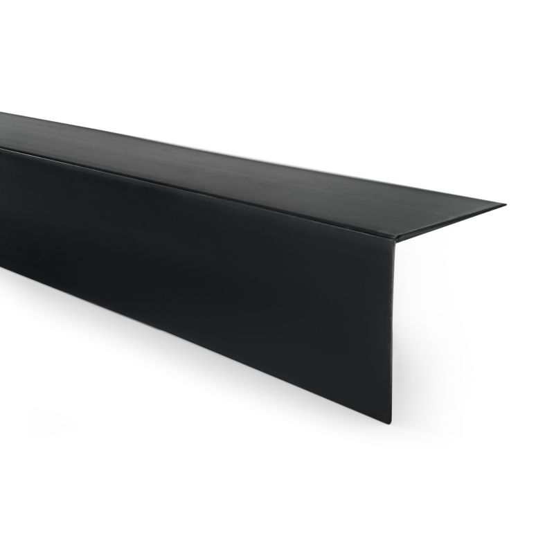 QUEST Kątownik twardy PCV 50x50 mm, ozdobny, profil L kątowy, narożnik dekoracyjny, KT, czarny, 150 cm