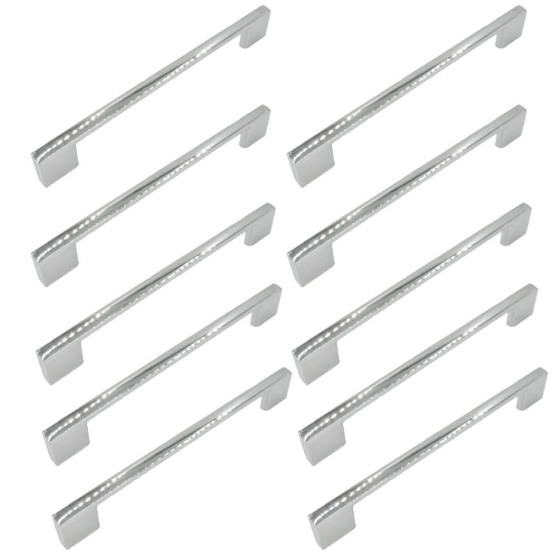 Uchwyt meblowy B&B srebrny chrom 128 mm metalowy 10 szt