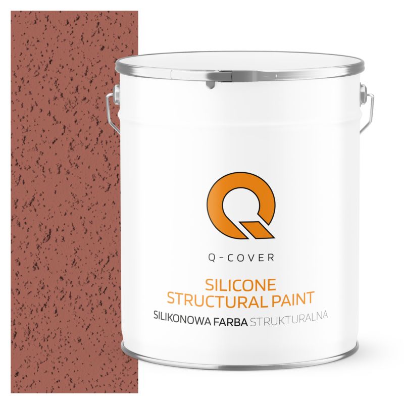 Farba Strukturalna Elewacyjna Silikonowa Fasadowa Q-Cover Beżowy jasny F442 Mat 5L