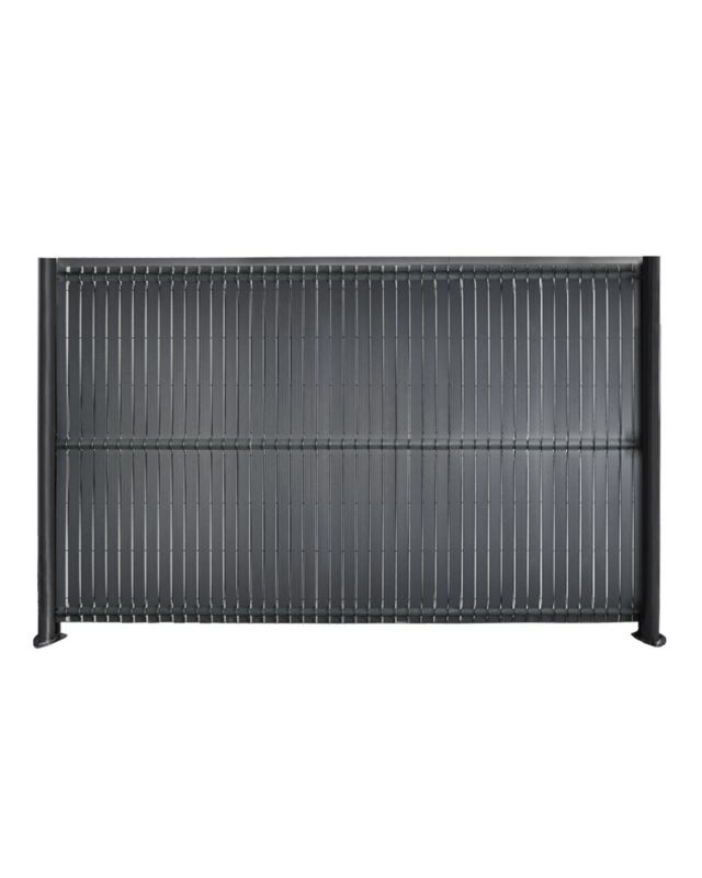 Osłona na Ogrodzenie Riposo Antracite Mazovia Całoroczna, Odporna na UV Szare Lamele na Płot Ogrodowy 153x250 cm 1 kpl.