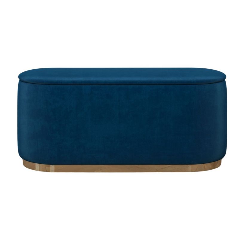 Granatowy owalny puf ze schowkiem Dancan SCARLETT 110 cm 1 szt.