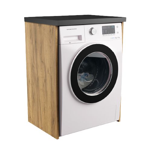 Szafka Łazienkowa SKXMeble Stojąca Na Pralkę Lucy Złoty Craft + Czarny 90x66x50 1szt.