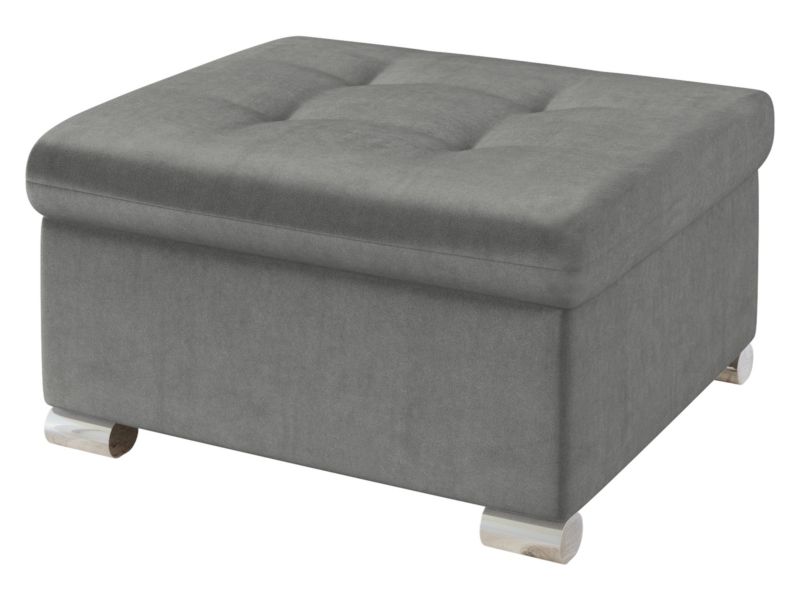 Pufa MIRJAN 24 Niko Mała platynowy szary aksamit 1 szt.