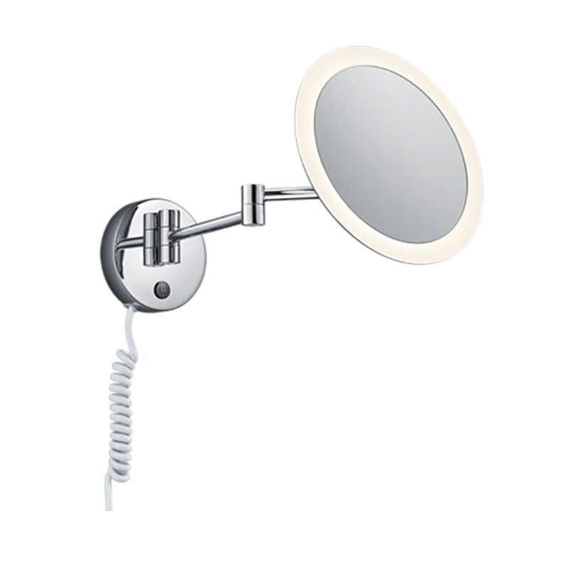 Kinkiet ścienny Trio View chromowany biały do łazienki LED 3W 3000K 280lm IP44 wym: 21,6 x 21,6 x 21,6 cm - 1 szt.