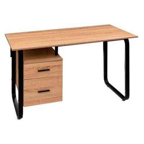 Biurko Brava 5FIVE SIMPLY SMART biurko loftowe czarno-naturalne z szufladami 120 cm 1 szt.