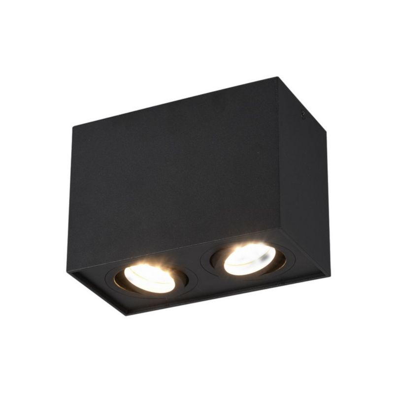 Spot oprawa sufitowa Trio Biscuit czarny 2 x GU10 x IP20 wym: 17,8 x 9,6 cm - 1 szt.