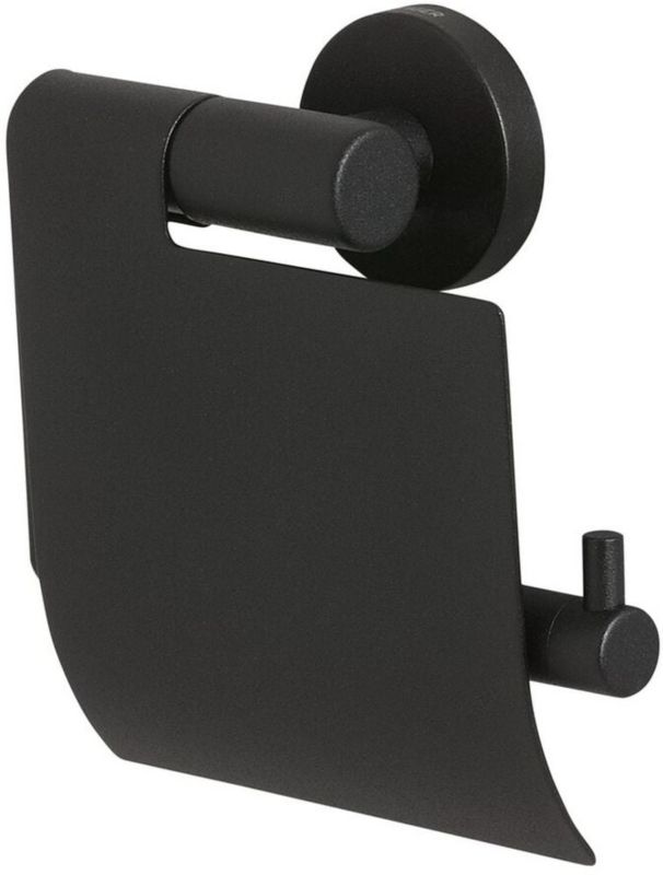 Uchwyt na papier toaletowy Tiger Boston czarny 14cm z zestawem montażowym 1 szt.