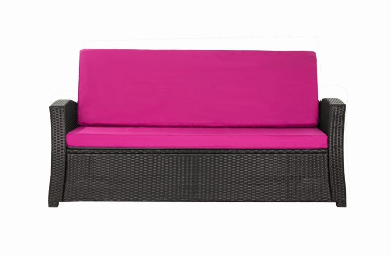 Poduszka ogrodowa na sofę Technorattan, Setgarden,100x50cm +100x50cm Różowa dwustronne Poduszki na meble ogrodowe-Rattan, 1szt