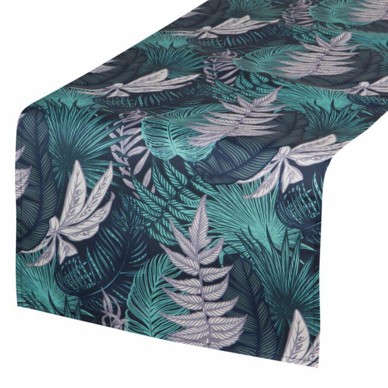 Bieżnik ogrodowy GARDEN/12C Eurofirany 40 x 180 cm na taras lub balkon z wodoodpornej tkaniny z motywem botanicznym szt. 1