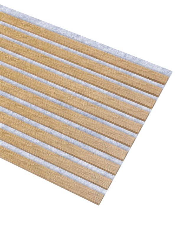 Lamele na Szarym Filcu Ścienne SunWood 275x46cm Panele Dekoracyjne Dąb Cleveland 1 szt.