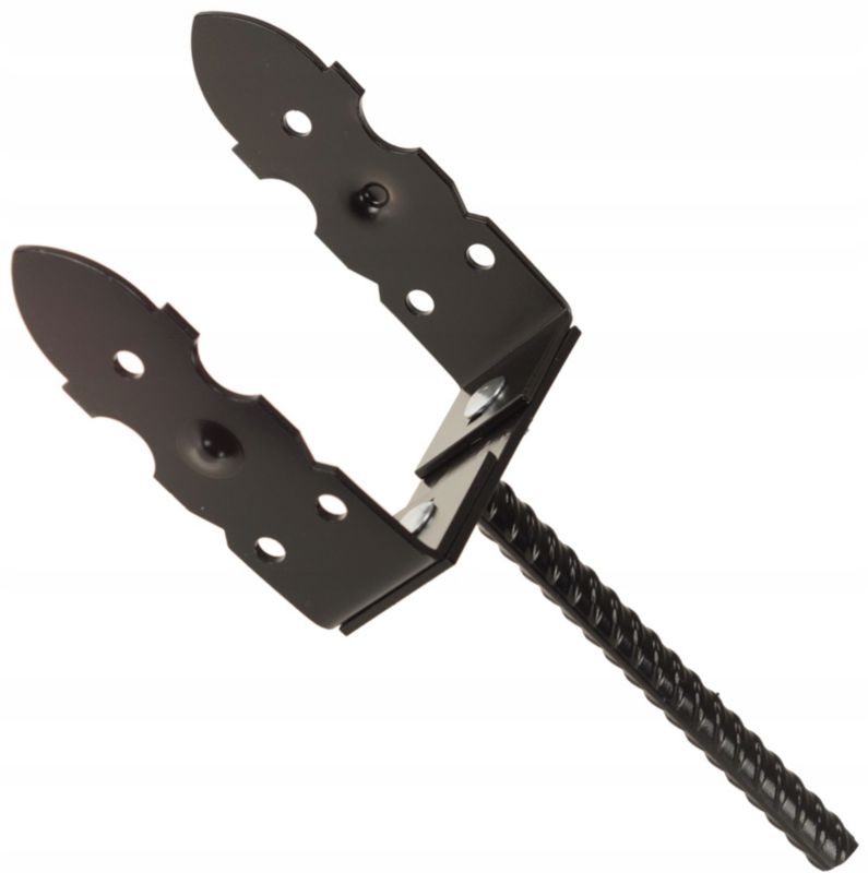 Podstawa FEINZ Słupa Kotwa Regulowana Ozdobna 0-210 Mm Do Betonu Czarna Pręt 20 Cm 1 szt.