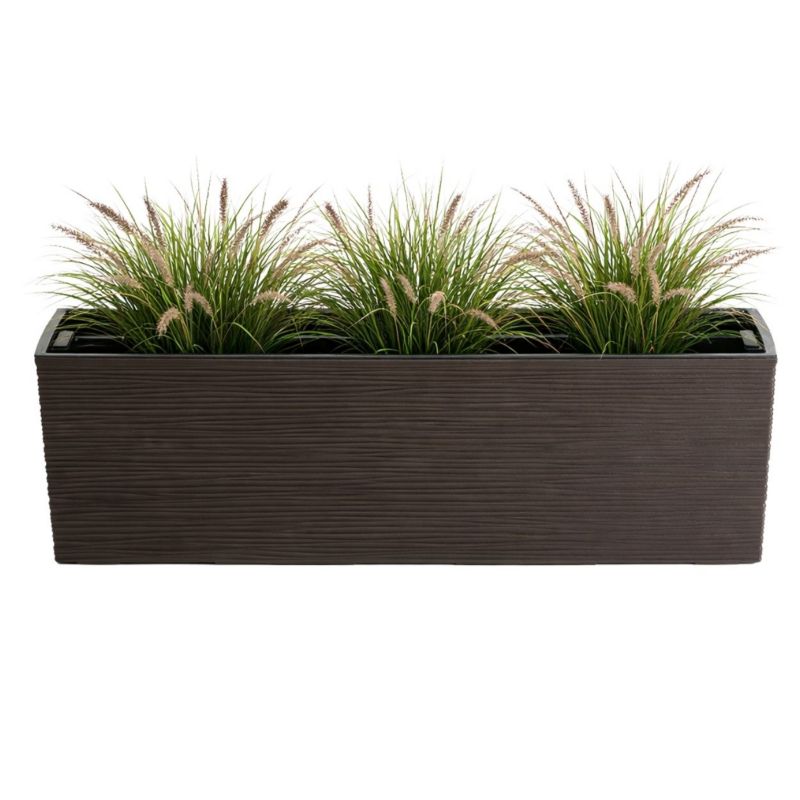 Donica ogrodowa Bouquet Riflo HowHomely tworzywo sztuczne mokka 56x19 cm z wkładem 1 kpl.