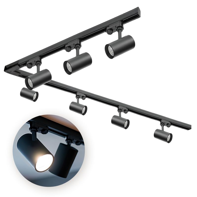 Oświetlenie szynowe 3-fazowe Kobi szyna 1m+2m, L prawy, 7x Lampa, 2x zaślepka 1kpl.