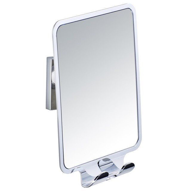 Lusterko kosmetyczne Wenko VL Quadro anti-fog prostokątne srebrne 14x19,5 cm montaż ścienny 1 szt.